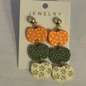 Colorful Pumpkin Dangle Earrings